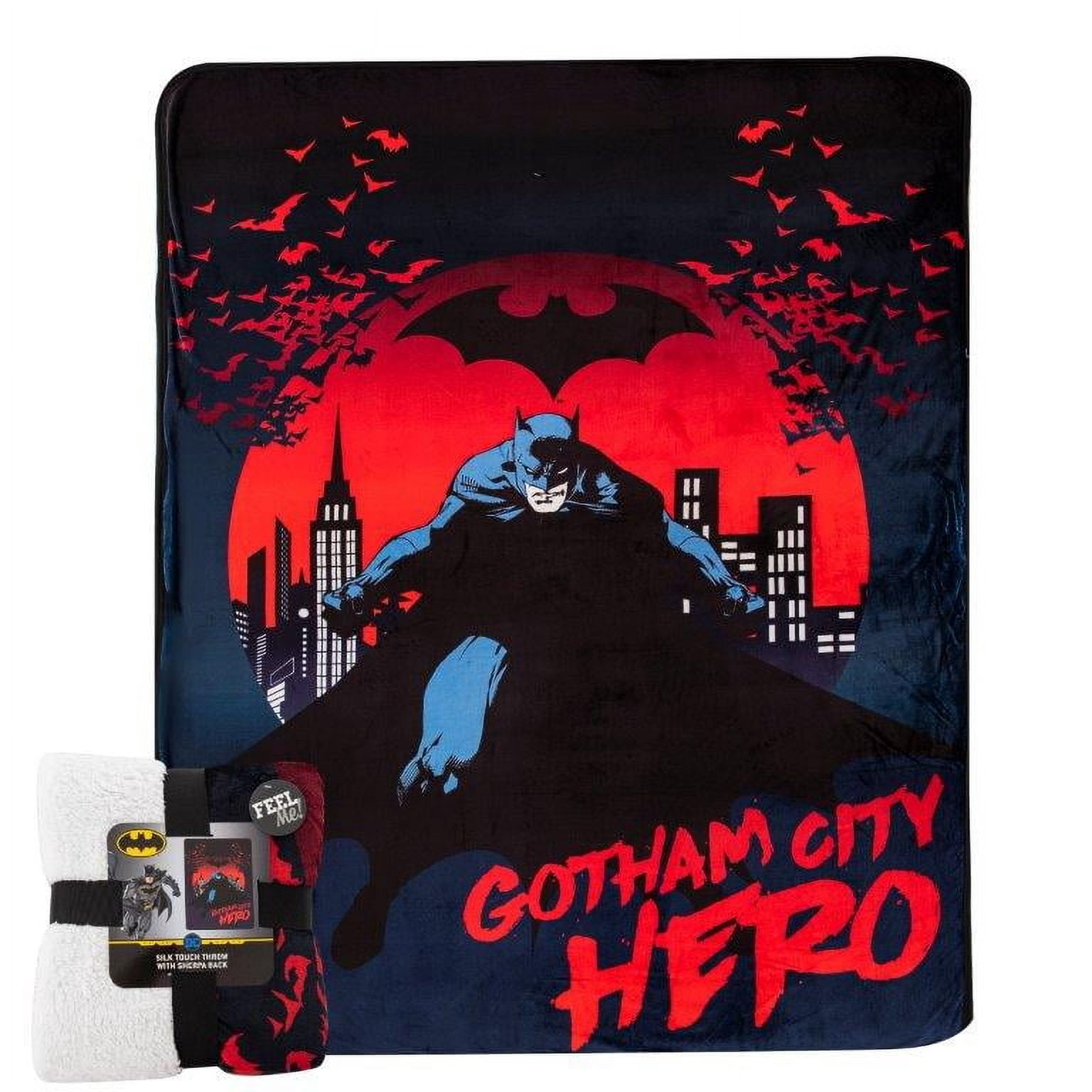 Batman Game Of Thronesham City Hero Silk Touch Sherpa Twin Size, 60 x 80 inches