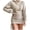 Beige, variant on WEAIXIMIUNG Womens Sweatshirts Trendy with Sayings Women's Fall Winter Hooded Drawstring Bodycon Long Sleeve Sweatshirt Dress