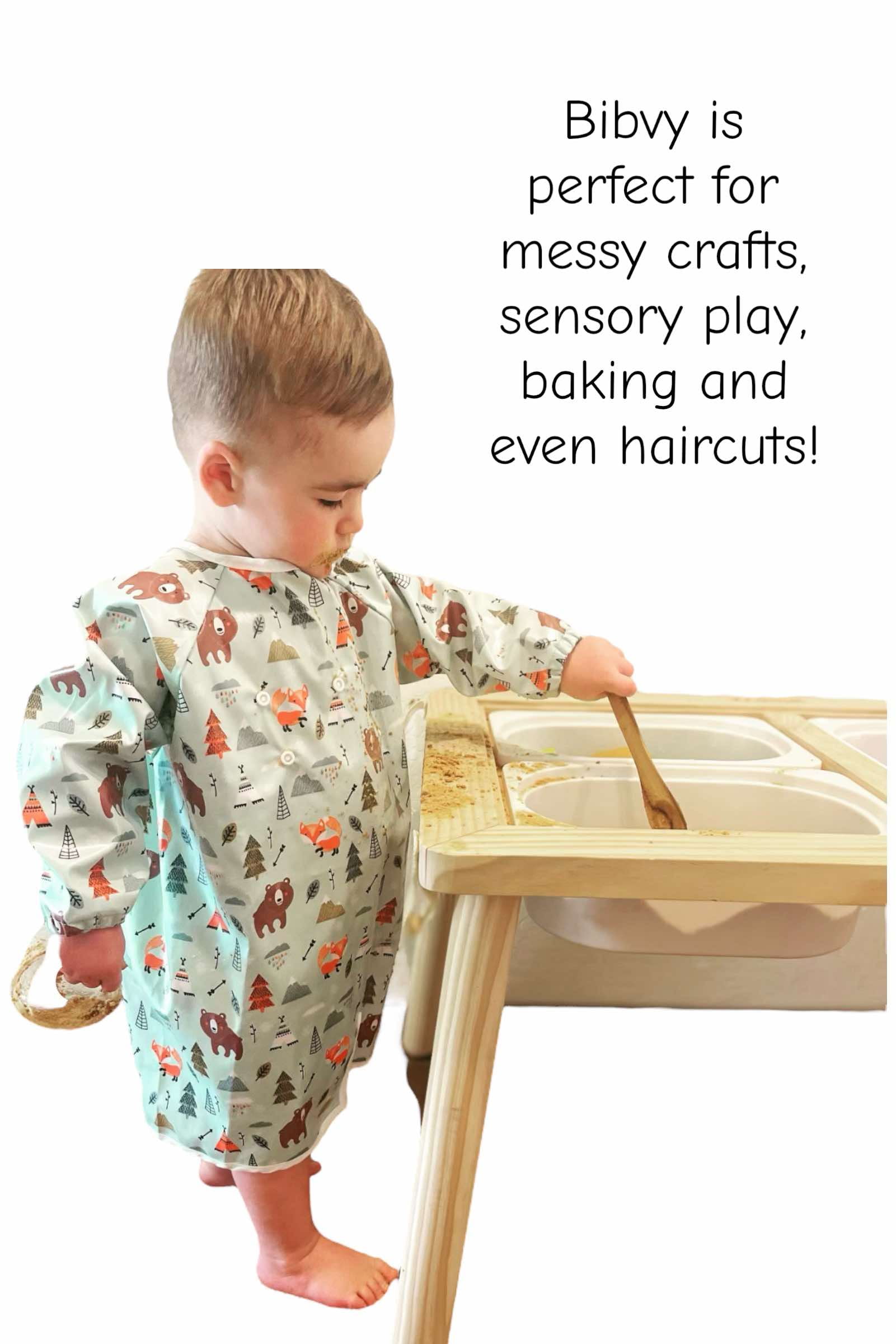 Bibvy Mess Proof Baby Bibs, Toddler Feeding, Silicone Catcher, Chair Attaching, Waterproof, 6-36 Mos