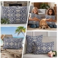 thumbnail image 5 of Vintage Boho Outdoor Waterproof Pillow Covers, Neutral Abstract Flowers Pattern Aesthetic Decorative Square Throw Pillowcase Sofa Cushion Sham for Patio/Couch/Chair, 20"x20" 2 Pack, 5 of 8