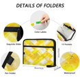 thumbnail image 3 of Accordion File Organizer with Zip Closure 13 Pockets Expanding File Folder Letter A4 Paper Document Organizer for Home Office Yellow and White Checkered Squares, 3 of 7