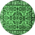 thumbnail image 1 of Ahgly Company Indoor Round Persian Emerald Green Traditional Area Rugs, 7' Round, 1 of 4