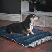 PETMAKER 24x37 Roll Up Travel Portable Dog Bed - Blue Stripe