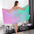 thumbnail image 7 of Multi Color Gradient Flowing Soft Cotton Towel Sets 2 Piece, 1 Bath Towel 1 Hand Towel Quick Dry Highly Absorbent Bath Towels Washcloths for Bathroom, Gym, Hotel, and Spa, 7 of 7