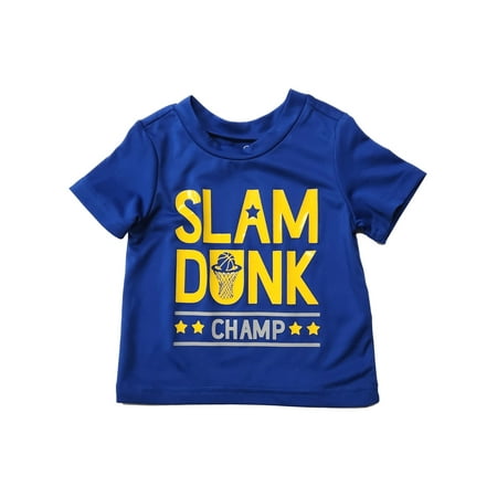 

Okie Dokie Infant Boys Blue & Yellow Slam Dunk T-Shirt Athletic Tee Shirt 3M