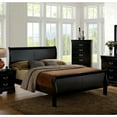 thumbnail image 2 of Twin Size Bed Black Louis Phillipe Solidwood 1pc Bed Bedroom Sleigh Bed, 2 of 8