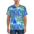 thumbnail image 4 of Haiem Hip Hop Hipster Baseball Jersey Button Down Shirts Sports Uniforms Men Women Jersey(Peacock,XX-Large), 4 of 9