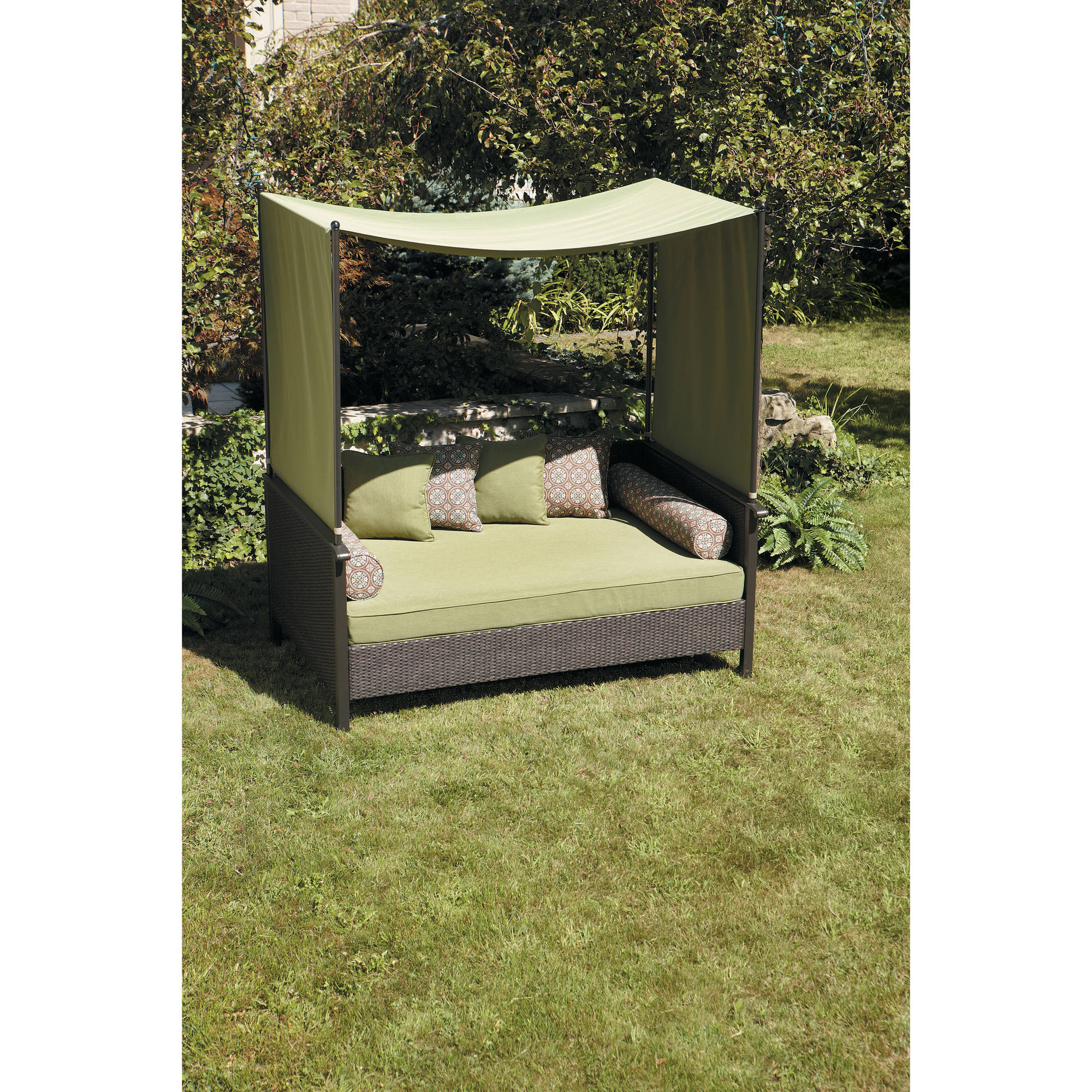 Better Homes & Gardens Providence Outdoor Daybed with Canopy, Green - image 3 of 10