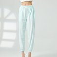 thumbnail image 3 of SIYUDAN Pants For Women Woman Pants Casual Mint Green Adult Work Pants For Women Lounge Pants Women High Waisted Wide Leg Pants For Women Womens Capris For Summer, 3 of 6