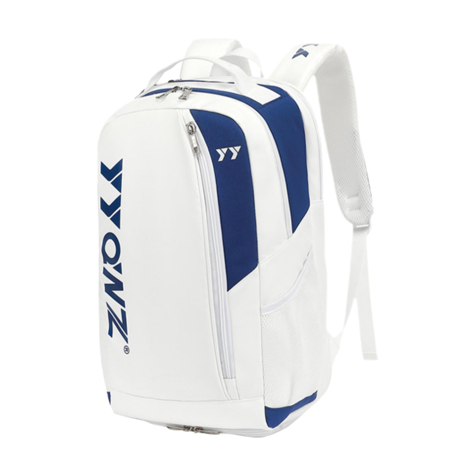 GARENDE Badminton Bag Backpack Shoulder Bag Tennis Rackets Bag for Badminton Rackets White Dark Blue