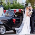 thumbnail image 4 of 6PCS Wedding Car Flower Artificial Ribbon Flower Wedding Car Decor with Tape, 4 of 10