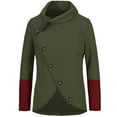 thumbnail image 3 of asdoklhq Womens Plus Size Tops Clearance,Women Casual TurtLeneck T-Shirt Patchwork Long Sleeve Tops Blouse Buttons Sweatshirt, 3 of 4