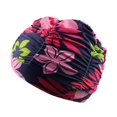 thumbnail image 1 of Gorro de baño de gran tamaño para mujer, para cabello largo y corto, para piscina, aguas termales, moda Joker, gorro de baño de tela con protección para los oídos, 1 of 4