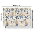 thumbnail image 6 of Seaside Nautical Table Mats, Starfish Coral and Anchor Pattern, Heat Resistant and Wrinkle Free Flax Placemats, Machine Washable for Summer Ocean Dining Decor, Set of 4, 6 of 6