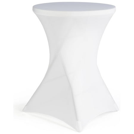 Round White Plastic Outdoor Table Displays2go Folding Bar Cocktail Round Table, 31