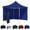 Blue, variant on Red 10x10 Canopy Tent and 2 Sidewalls - Economy Edition - Durable Steel Frame, Water-Resistant Canopy Top and Side Wall - Bonus Wheeled Canopy Bag and Premium Stake Kit (5 Color Options)