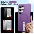 thumbnail image 7 of ExoGuard for Samsung Galaxy S25 Ultra Case, Adjustable Metal Kickstand, Soft Skin-Friendly Silicone Cover, Anti-Scratch Microfiber Lining - Purple, 7 of 7