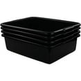 thumbnail image 7 of 4-Pack Large Plastic Commercial Bus Tubs, 22 L Rectangle Utility Bus Box, 7 of 7