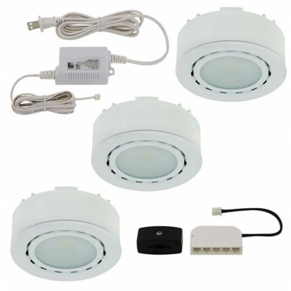 Liteline Corporation UCP-LED3-WH 12 Volts Blanc A Mené la Lumière de Rondelle 3 Comte