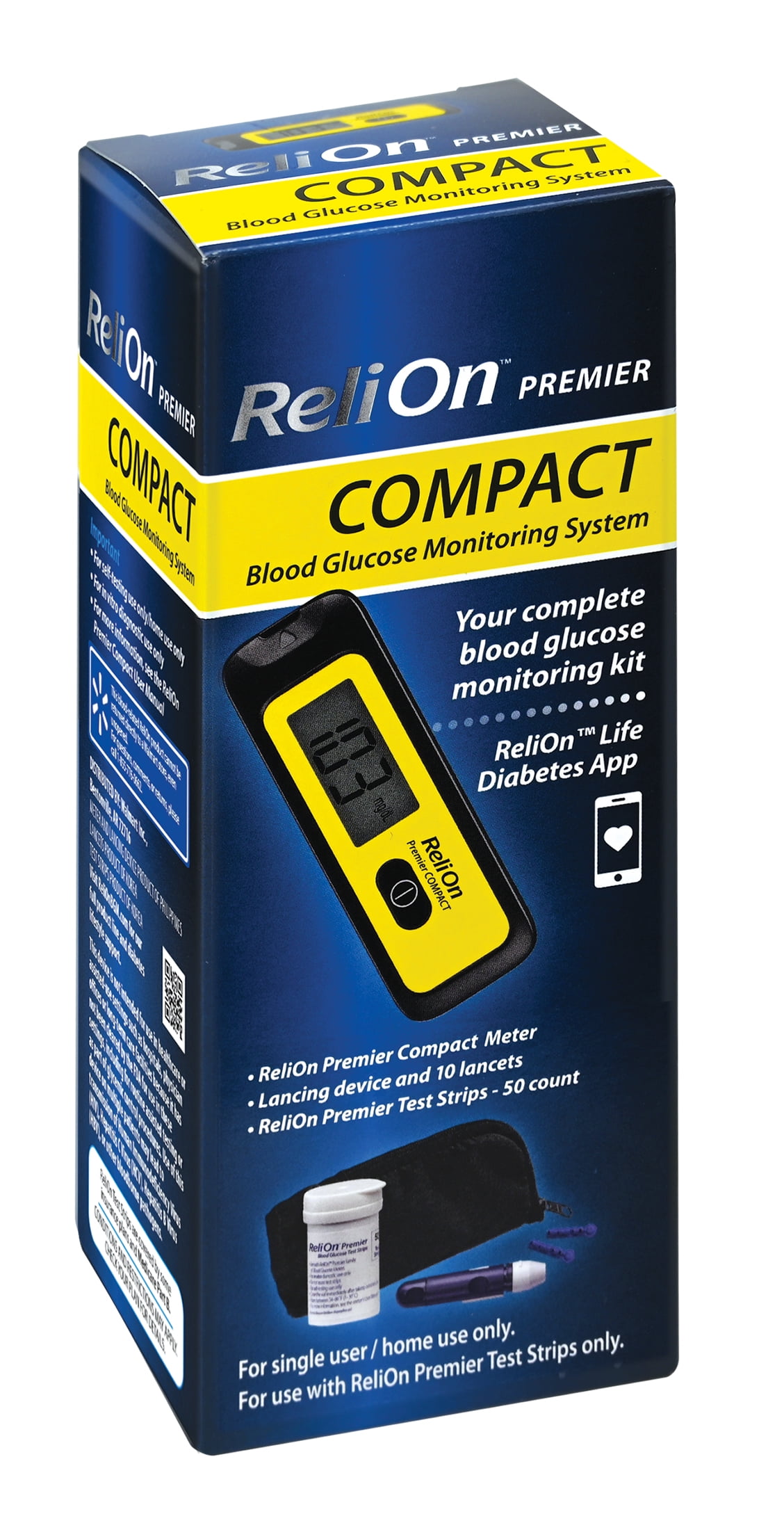 ReliOn Premier Compact Blood Glucose Monitoring System
