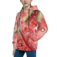 thumbnail image 2 of Fotbe Refreshing Watermelon Slices Pattern Youth Pullover Hooded Sweatshirt, Boys Hoodie, Kangaroo Pocket Hoodie for Kids Girls -X-Large, 2 of 6