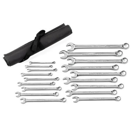 18-Piece Long Pattern Combination Metric Non-Ratcheting Wrench Set