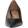 thumbnail image 2 of Sam Edelman Dori Black Leather Slip On Pointed Toe Kitten Heel Fashion Pumps (Black Leather, 11), 2 of 6