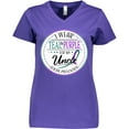 thumbnail image 3 of Inktastic Suicide Prevention- I Wear Teal and Purple for My Uncle Women's V-Neck T-Shirt, 3 of 5