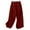 Wine, variant on Timegard Womens Wide Leg Pants High Waist Lightweight Button Solid Color Loose Trousers Summer Casual