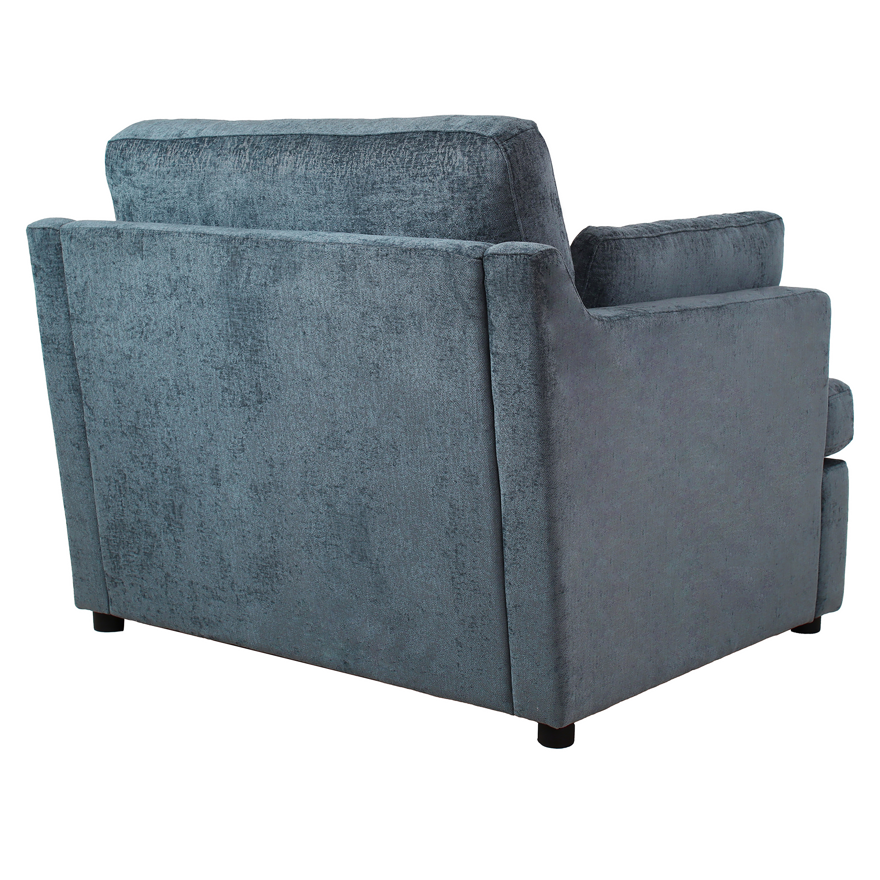 Euroco Oversized Accent Chair, 37" Wide Armchair with 2 Throw Pillow and Deep Seat,Upholstered Modern Lounge Chair,Comfy Reading Chair for Living Room, Bedroom,Blue