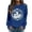 Blue, variant on Women's Sweatshirt Class Of 2026 Graduation Graphic Crew Neck Long Sleeve Pullover Raglan Top Streetwear Hoodie Alternative