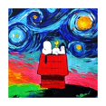thumbnail image 1 of Cuadro de Snoopy Charlie Brown Woodstock, póster de arte de pared moderno, cuadro abstracto estilo Van Gogh, impresión en lienzo, decoración de habitación, regalo, 1 of 5