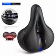 thumbnail image 2 of JCSp Universal Mountain Bike Saddle - Comfortable Soft Thickened Sponge Leather Seat with Reflective Strips, Spring Cushion Design for Long Rides, Durable Universal Fit Black & Yellow Bicycle Seat, 2 of 6
