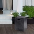 thumbnail image 5 of Sunpan Castor 13.75" Square-shaped Modern Concrete End Table in Black, 5 of 5