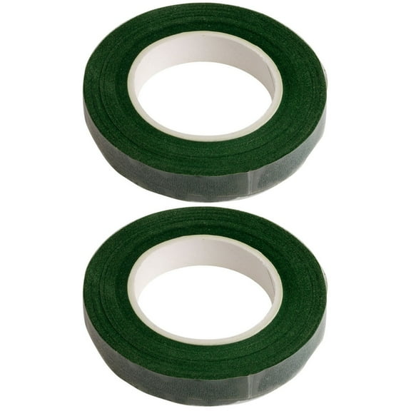 Wide Dark Green Floral Tapes Set of 2 Flowers The Duct for Gift Wrapping Florist