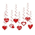 thumbnail image 2 of Nkmbld Valentines Day Decor Red Heart Garland Hanging Sparkling Love Streamer Glitter Bunting Banner Twinkle Heart Backdrop for Wedding Valentines Party Decor, 2 of 8