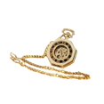 thumbnail image 4 of Reloj de bolsillo vintage con escalas de números , delicado, con cadena, para colgar en la ropa, para graduación, cumpleaños, hombres, familia oro, 4 of 8