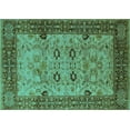 thumbnail image 1 of Ahgly Company Indoor Rectangle Oriental Turquoise Blue Industrial Area Rugs, 4' x 6', 1 of 4