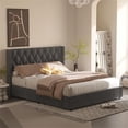 thumbnail image 2 of Better Home Products Amelia 4-Drawer Velvet King Size Platform Bed in Gray, 2 of 7