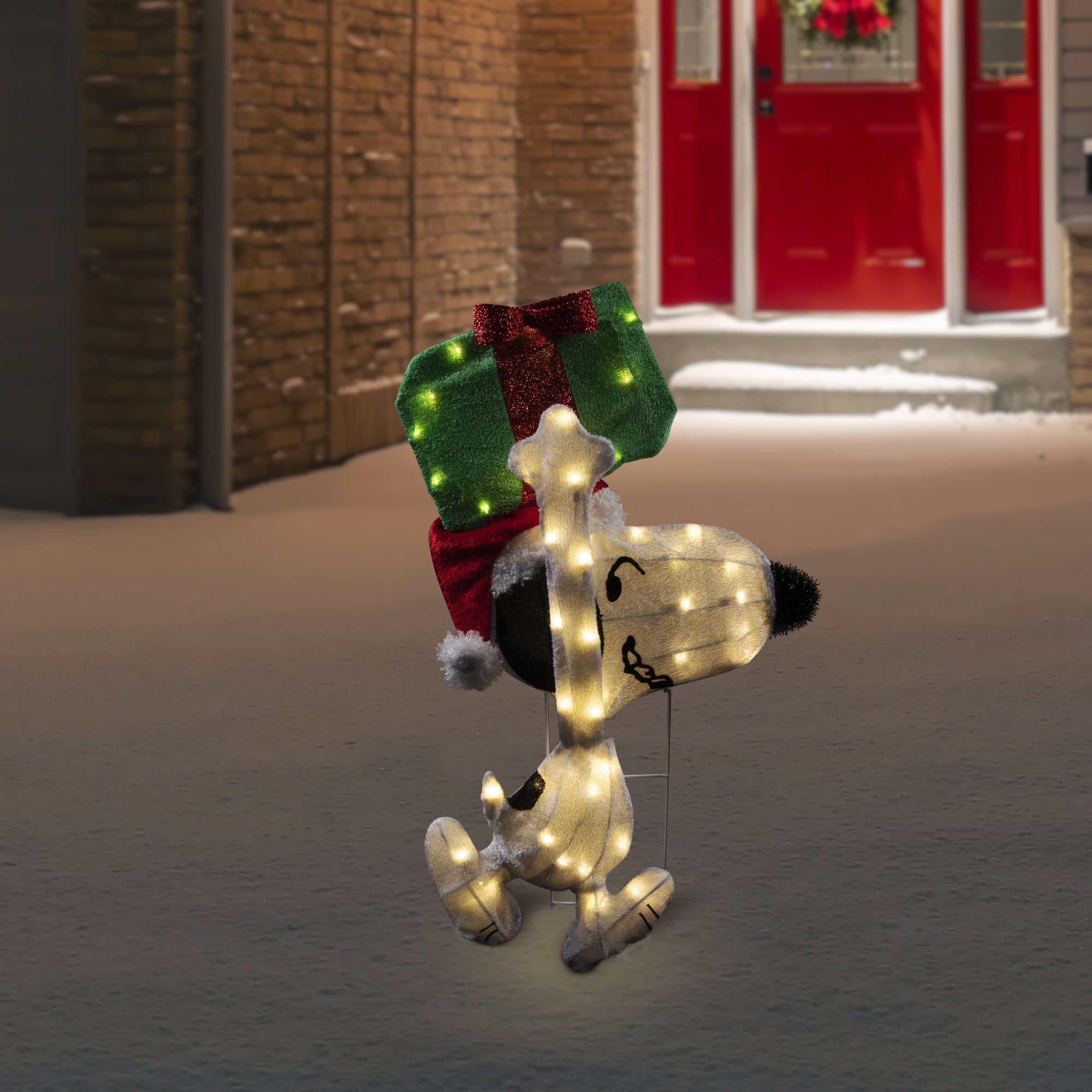 スヌーピーサンタ　イルミネーション 24-Lighted-Santa-Snoopy-with-