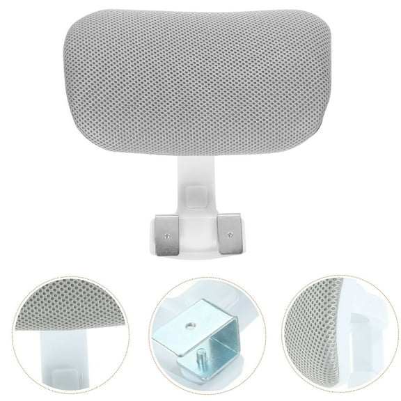 NICEXMAS White Adjustable Office Chair Headrest Attachment with Soft Ergonomic Cushion for Home Use