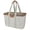 Gray, variant on CleverMade Collapsible Canvas Tote Bag, 8 Gal, Geometric Taupe