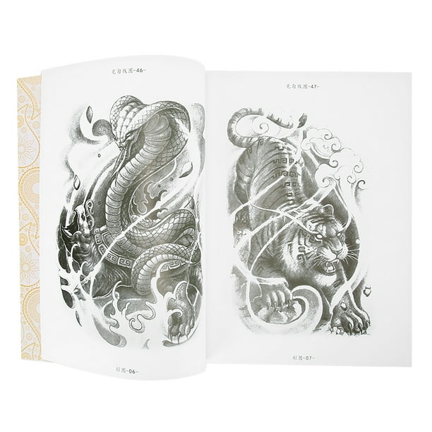 Libro de tatuajes profesional, 80 páginas, práctica de tatuajes, libro de tatuajes corporales, libro de tatuajes, características mejoradas