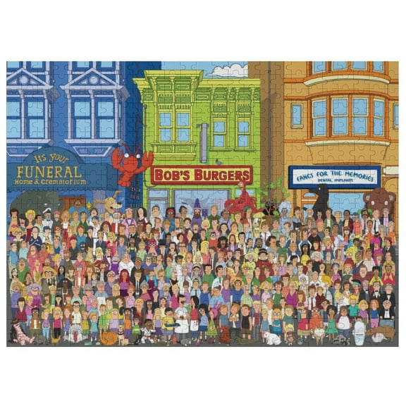 Puzzles Gifts Bob'S Burgers Wooden Puzzle Novelty Jigsaw Puzzle Cartoon Puzzles for Home Office Decor Funny Puzzle for Family Friends Gifts 500 PCS