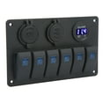 thumbnail image 3 of Panel De Interruptor Basculante Para Barco, Panel De Interruptor De Palanca De Monitoreo En Tiempo Real Con Voltímetro De Cargador USB Para Camión Para SUV, 3 of 7