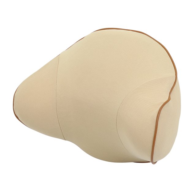 Coche Asiento Cuello Cabeza Descanso Almohada Memoria Espuma con Elástica Correa Beige Unique Bargains cojines de asiento automotriz