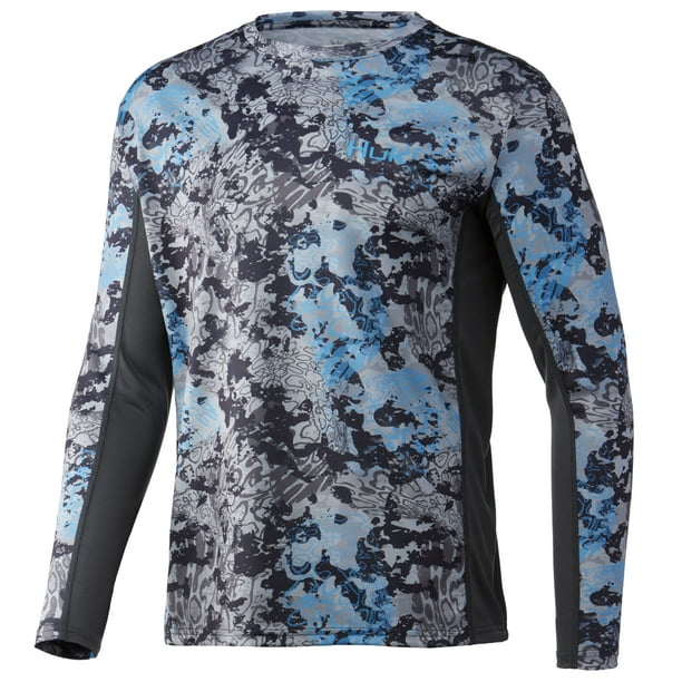 HUK Men's Standard Icon X Camo Long Sleeve Performance Fishing Shirt, Tide  Change-Perigian, XX-Large