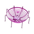 thumbnail image 3 of Plato decorativo de tela de araña, decoración de platos de dulces, accesorios de fiesta, estante de entrada de café para el hogar, soporte interior pa morado con soporte, 3 of 8