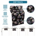 thumbnail image 6 of Country Flowers Table Runner 70 Inches, Botanical Purple Blue Floral Black Bed Runner Dresser Scarves Tabletop for Indoor Outdoor Parties/Ceremony/Banquet, 13" x 70", 6 of 8
