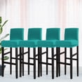 thumbnail image 1 of PiccoCasa Stretch Spandex Bar Stool Cover for Short Back Chair Turquoise 4, 1 of 8